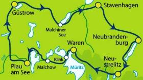 Aktiv-Radtour in Mecklenburg - Karte