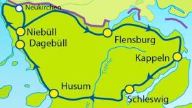 Bike tour in Schleswig - map