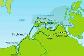 Cycle tour Fischland, Darss & Zingst - map